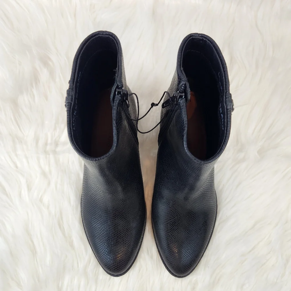 Lucky Brand Black Leather Ankle Boots